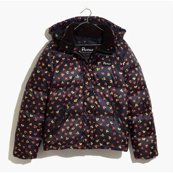 PENFIELD x MADEWELL Feline Floral Thick Puffer Jacket Cropped Women's Size XS - Picture 9 of 9